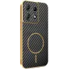 Phonesta Luxury Carbon Fiber Back Cover Hülle mit MagSafe für Motorola Edge 50 Pro - Schwarz 0
