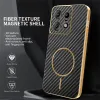 Phonesta Luxury Carbon Fiber Back Cover Hülle mit MagSafe für Motorola Edge 50 Pro - Schwarz 2