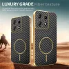 Phonesta Luxury Carbon Fiber Back Cover Hülle mit MagSafe für Motorola Edge 50 Pro - Schwarz 4