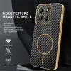 Phonesta Luxury Carbon Fiber Back Cover Hülle mit MagSafe für Motorola Moto G17/G17 Power/G15/G15 Power - Schwarz 3