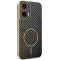 Phonesta Luxury Carbon Fiber Back Cover Hülle mit MagSafe für Motorola Moto G35 - Schwarz