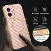 Phonesta Luxury Carbon Fiber Back Cover Hülle mit MagSafe für Motorola Moto G55 - Rosa 6