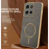 Phonesta Luxury Carbon Fiber Back Cover Hülle mit MagSafe für Motorola Moto G75 - Braun 1