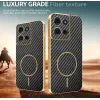 Phonesta Luxury Carbon Fiber Back Cover Hülle mit MagSafe für Motorola Moto G75 - Schwarz 3