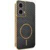 Phonesta Luxury Carbon Fiber Back Cover Hülle mit MagSafe für Motorola Moto G85 - Schwarz