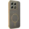 Phonesta Luxury Carbon Fiber Back Cover Hülle mit MagSafe für Xiaomi 14T - Braun 0
