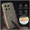 Phonesta Luxury Carbon Fiber Back Cover Hülle mit MagSafe für Xiaomi 14T - Braun 5