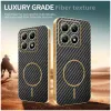 Phonesta Luxury Carbon Fiber Back Cover Hülle mit MagSafe für Xiaomi 14T - Schwarz 3