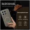 Phonesta Luxury Carbon Fiber Back Cover Hülle mit MagSafe für Xiaomi 14T Pro - Braun 2