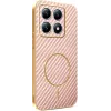 Phonesta Luxury Carbon Fiber Back Cover Hülle mit MagSafe für Xiaomi 14T Pro - Rosa 0