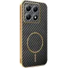 Phonesta Luxury Carbon Fiber Back Cover Hülle mit MagSafe für Xiaomi 14T Pro - Schwarz 0