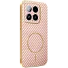 Phonesta Luxury Carbon Fiber Back Cover Hülle mit MagSafe für Xiaomi 15 - Rosa 0