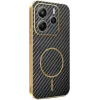 Phonesta Luxury Carbon Fiber Back Cover Hülle mit MagSafe für Xiaomi Redmi Note 14 5G - Schwarz 0