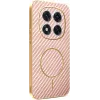 Phonesta Luxury Carbon Fiber Back Cover Hülle mit MagSafe für Xiaomi Redmi Note 14 Pro 5G / Xiaomi Poco X7 - Rosa 0