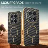 Phonesta Luxury Carbon Fiber Back Cover Hülle mit MagSafe für Xiaomi Redmi Note 14 Pro 5G / Xiaomi Poco X7 - Schwarz 4