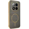 Phonesta Luxury Carbon Fiber Back Cover Hülle mit MagSafe für Xiaomi Redmi Note 14 Pro Plus - Braun 0