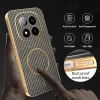 Phonesta Luxury Carbon Fiber Back Cover Hülle mit MagSafe für Xiaomi Redmi Note 14 Pro Plus - Braun 6