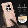 Phonesta Luxury Carbon Fiber Back Cover Hülle mit MagSafe für Xiaomi Redmi Note 14 Pro Plus - Rosa 6