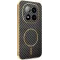 Phonesta Luxury Carbon Fiber Back Cover Hülle mit MagSafe für Xiaomi Redmi Note 14 Pro Plus - Schwarz