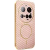 Phonesta Luxury Carbon Fiber Back Cover Hülle mit MagSafe für Xiaomi 15 Ultra - Rosa 0