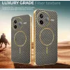 Phonesta Luxury Carbon Fiber Back Cover Hülle mit MagSafe für Xiaomi Poco F7 Pro - Braun 3