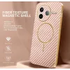 Phonesta Luxury Carbon Fiber Back Cover Hülle mit MagSafe für Xiaomi Poco F7 Pro - Rosa 1