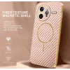 Phonesta Luxury Carbon Fiber Back Cover Hülle mit MagSafe für Xiaomi Poco F7 Ultra - Rosa 1