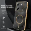 Phonesta Luxury Carbon Fiber Back Cover Hülle mit MagSafe für Xiaomi Poco M7 Pro - Schwarz 2
