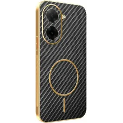 Phonesta Luxury Carbon Fiber Back Cover Hülle mit MagSafe für Xiaomi Redmi A5 171.7mm - Schwarz