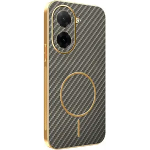 Phonesta Luxury Carbon Fiber Back Cover Hülle mit MagSafe für Xiaomi Redmi A5 173.4mm - Braun