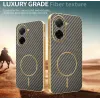 Phonesta Luxury Carbon Fiber Back Cover Hülle mit MagSafe für Xiaomi Redmi A5 173.4mm - Braun 3