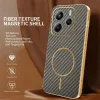 Phonesta Luxury Carbon Fiber Back Cover Hülle mit MagSafe für Xiaomi Redmi Note 14 4G 164.8mm - Braun 2