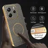 Phonesta Luxury Carbon Fiber Back Cover Hülle mit MagSafe für Xiaomi Redmi Note 14 4G 164.8mm - Braun 6