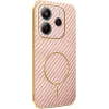 Phonesta Luxury Carbon Fiber Back Cover Hülle mit MagSafe für Xiaomi Redmi Note 14 4G 164.8mm - Rosa 0