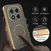 Phonesta Luxury Carbon Fiber Back Cover Hülle mit MagSafe für Xiaomi Redmi Note 14 Pro 4G - Braun 6