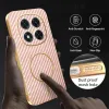 Phonesta Luxury Carbon Fiber Back Cover Hülle mit MagSafe für Xiaomi Redmi Note 14 Pro 4G - Rosa 6