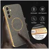 Phonesta Luxury Carbon Fiber Back Cover Hülle mit MagSafe für Samsung Galaxy A16 - Braun 5