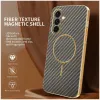 Phonesta Luxury Carbon Fiber Back Cover Hülle mit MagSafe für Samsung Galaxy A36 - Braun 1