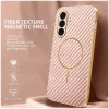 Phonesta Luxury Carbon Fiber Back Cover Hülle mit MagSafe für Samsung Galaxy A36 - Rosa 1