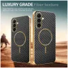 Phonesta Luxury Carbon Fiber Back Cover Hülle mit MagSafe für Samsung Galaxy A36 - Schwarz 3