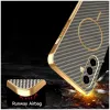 Phonesta Luxury Carbon Fiber Back Cover Hülle mit MagSafe für Samsung Galaxy A56 - Braun 6