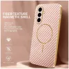 Phonesta Luxury Carbon Fiber Back Cover Hülle mit MagSafe für Samsung Galaxy A56 - Rosa 1