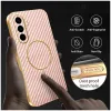Phonesta Luxury Carbon Fiber Back Cover Hülle mit MagSafe für Samsung Galaxy A56 - Rosa 5