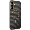 Phonesta Luxury Carbon Fiber Back Cover Hülle mit MagSafe für Samsung Galaxy A56 - Schwarz 0