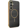Phonesta Luxury Carbon Fiber Back Cover Hülle mit MagSafe für Samsung Galaxy S24 FE - Schwarz 0