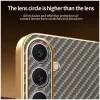 Phonesta Luxury Carbon Fiber Back Cover Hülle mit MagSafe für Samsung Galaxy S25 Plus/S24 Plus - Braun 7