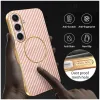 Phonesta Luxury Carbon Fiber Back Cover Hülle mit MagSafe für Samsung Galaxy S25 Plus/S24 Plus - Rosa 5