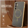 Phonesta Luxury Carbon Fiber Back Cover Hülle mit MagSafe für Samsung Galaxy S25/S24 - Braun 1