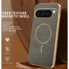 Phonesta Luxury Carbon Fiber Back Cover Hülle mit MagSafe für Google Pixel 9 Pro - Braun 1