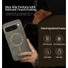 Phonesta Luxury Carbon Fiber Back Cover Hülle mit MagSafe für Google Pixel 9 Pro - Braun 2